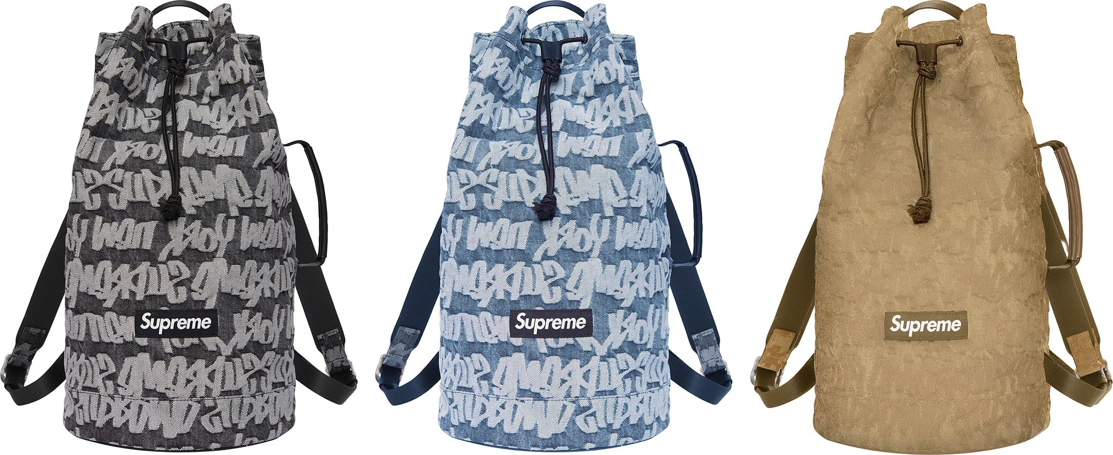 Fat Tip Jacquard Denim Backpack